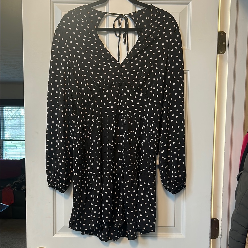 Black and White Polka Dot Romper